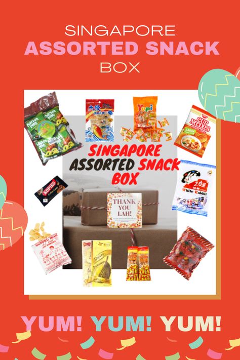 Have you ever wanted to try what are some of Singapore childhood snacks are? Snacks that would bring you one step closer to experiencing what our taste buds are. Then try out our assorted snack box, which contains a variety of snacks chosen at random giving you and your loved ones an experience like no other The assorted snack box contains a variety of local snacks that are sourced only from Singapore, and may not necessarily be what's in the photo and are randomize! Childhood Snacks, Singaporean Food, Exotic Snacks, Snack Boxes, Singapore Travel, One Step Closer, Snack Box, Taste Buds, Have You Ever