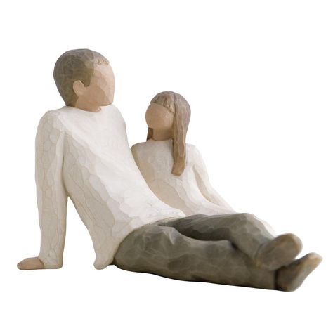 Amazon.com - Willow Tree Father and Daughter - Collectible Figurines Body Gestures, Touch Hand, Willow Tree Angels, Love Statue, Willow Trees, Loving Relationships, Willow Tree Figurines, Gift Ideas For Dad, Father's Day Ideas