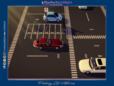 Sims 4 Parking Lot, The Sims 4 Parking Lot Cc, Sims 4 Bus Stop Cc, The Sims 4 Cars Mod, Sims 4 Street Decor Cc, Sims 4 Car Driving Mod, Sims Furniture, 70s Vibes, Sims Houses