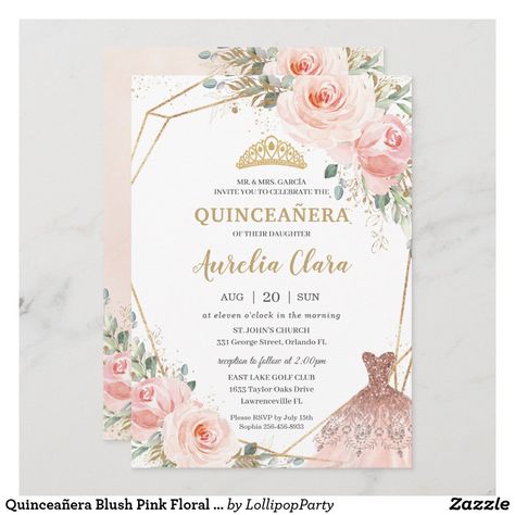 Girly Invitation, Invitation Quinceanera, Invitations Quinceanera, Elegant Birthday Invitations, Quinceanera Pink, Butterflies Pink, Green Butterflies, Butterfly Crown, Butterfly Invitations