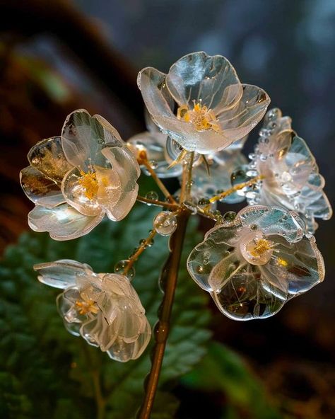 Diphylleia Grayi, Crystal Skeleton, Shady Gardens, Skeleton Flower, Elephant Ear Plant, Purple Elephant, Effect Light, White Petals, The Skeleton