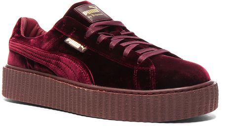 Fenty by Puma Creepers Velvet Velvet Creepers, Fenty Creepers, Puma Creepers, Puma Fenty, Velvet Sneakers, Fenty X Puma, Streetwear Sneakers, Fenty Puma, Gold Branding