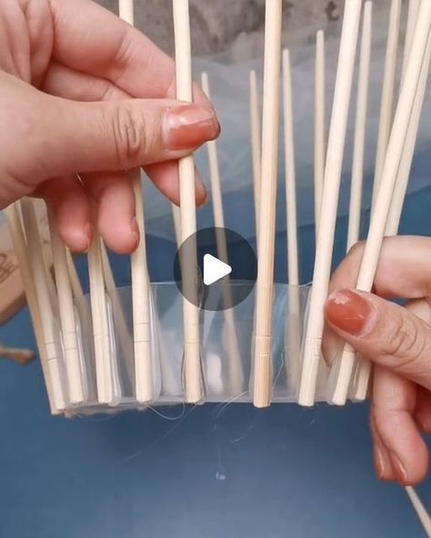 Diy Bamboo Sticks Crafts, Bamboo Crafts Projects, Bamboo Crafts Ideas, Bamboo Sticks Crafts, Bamboo Crafts Diy, Bamboo Skewer Crafts, Skewer Crafts, Candle Holders Decor Ideas, Stick Centerpieces