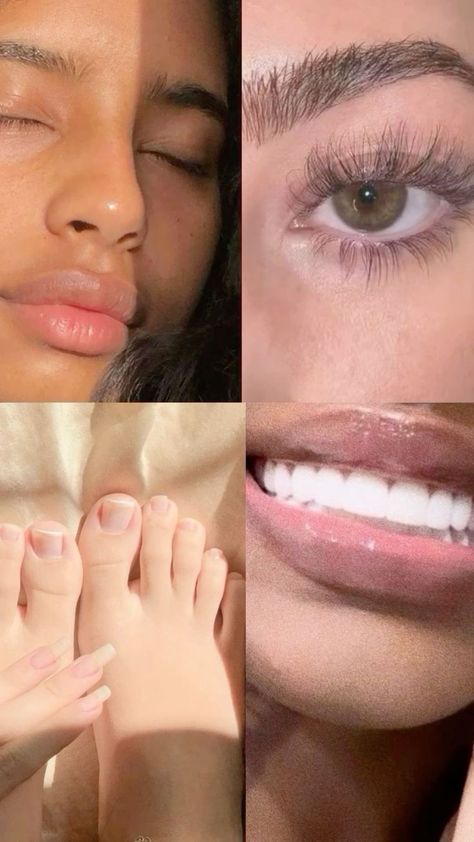 Glow up 🎀 Nails Long Natural, Natural Nails Long, V34 Colour Corrector, Teeth Aesthetic, Colour Corrector, Long Natural Nails, Whitening Teeth, Straight Teeth, Boujee Aesthetic