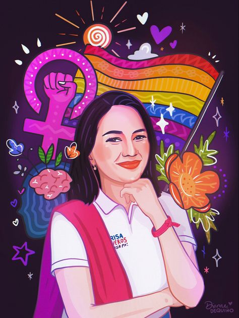 Leni Poster, Transgender Drawing, Gender Equality Art, Leni Kiko, Gender Equality Poster, Event Poster Design Inspiration, Brochure Examples, Film Ideas, Purple Things