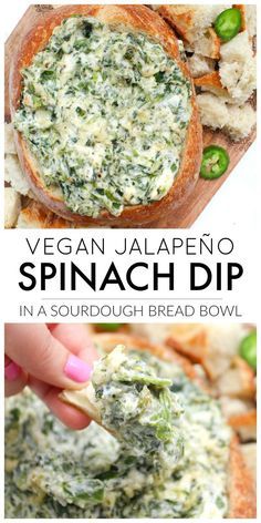 Vegan Spinach Dip, Spinach Vegan, Dip Dip, Vegan Party Food, Vegan Dip, Party Snack, Savory Vegan, Spinach Dip, Vegan Appetizers