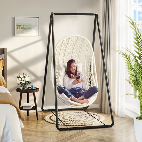 Patio Hanging Chair, Hanging Lounge Chair, Indoor Hammock Chair, Hammock Frame, Hanging Chair With Stand, Hammock Chair Stand, Indoor Balcony, Hammock Stands, Indoor Hammock