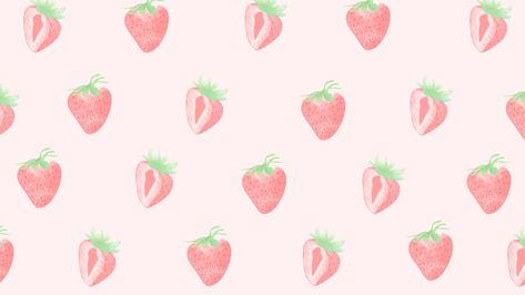 Cute summer desktop💗 Strawberry Laptop Wallpaper Aesthetic, Strawberry Background Aesthetic Desktop, Pink Girly Laptop Wallpaper, Strawberry Background Laptop, Light Pink Background Laptop, Macbook Aesthetic Wallpaper Hd, Strawberry Laptop Wallpaper, Light Pink Wallpaper Laptop, Light Pink Desktop Wallpaper