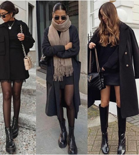 Business Rainy Day Outfit, Winter Outfit Black Boots, Wide Boots Outfit, Tall Boots Outfit Work, Navy Shacket Outfit, Black Leather Ankle Boots Outfit, Black Felt Hat Outfit, Comfy Work Outfit Winter, January Outfits For Women 2023