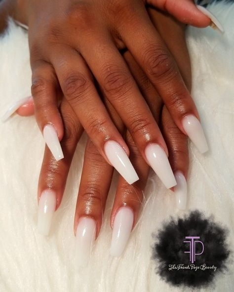 Milky White Nails, White Coffin Nails, Clear Acrylic Nails, Fantasy Nails, White Acrylic Nails, Simple Acrylic Nails, French Acrylic Nails, Acrylic Nails Coffin Short, Neutral Nails