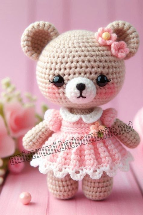 Amigurumi Cute Bear Free Pattern-5 – Free Amigurumi Crochet Crochet Teddy Bear Pattern Free, Crochet Bears, Teddy Bear Patterns Free, Baby Booties Free Pattern, Bear Patterns Free, Baby Cardigan Knitting Pattern Free, Diy Crochet Toys, Mini Amigurumi, Crochet Bear Patterns