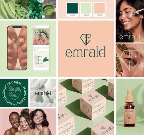 Cosmetics Brand Color Palette, Beauty Brand Mood Board, Mood Board Skincare, Skincare Brand Moodboard, Skin Care Mood Board, Color Palette For Beauty Brand, Cosmetics Color Palette, Skin Care Brand Identity, Cosmetic Branding Design