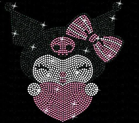 Bling Bling Wallpaper, Hotfix Rhinestone Ideas, Bedazzled Clothes, Bedazzled Art, Hello Kitty Rhinestone, Rhinestone Halloween, Rhinestone Designs Pattern, Rhinestone Painting, Rhinestone Projects