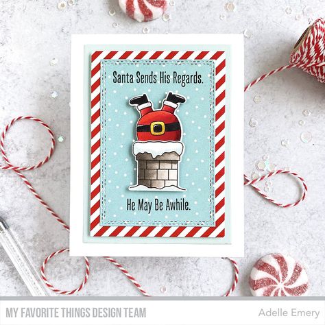 Santa Stamp, Santa Card, Mft Cards, Santa Suits, Mft Stamps, Christmas String Lights, Under The Tree, Card Sketches, Card Kit