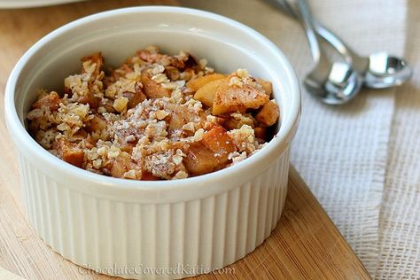 single serving apple crisp Single Serving Apple Crisp, Apple Crisp Recipe Healthy, Healthy Apple Desserts, Healthy Apple Crumble, Healthy Apple Crisp, Apple Crumble Recipe, Single Serve Desserts, Single Serving Recipes, Crumble Recipe