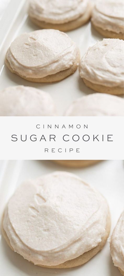 Cinnamon Sugar Cookies Recipe, Cinnamon Frosting, Cinnamon Sugar Cookies, Julie Blanner, Cinnamon Cookies, Sugar Cookie Recipe, Easy Cinnamon, Köstliche Desserts, Baking Sweets