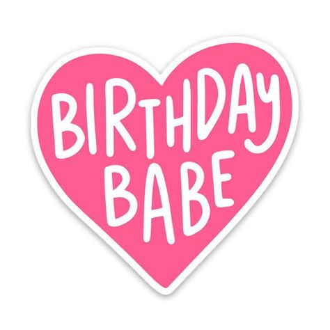 Such a cute and girly sticker to gift to your bestie for her birthday! She can wear it all day long on her special day. Decal sticker is printed on glossy vinyl. Sticker is die-cut with a trim and measures 2.75” on longest side Bullet Journal Month, Diy Birthday Banner, Birthday Babe, Month Stickers, Cute Laptop Stickers, Diy Gift Set, Birthday Clipart, Scrapbook Background, Happy Planner Stickers