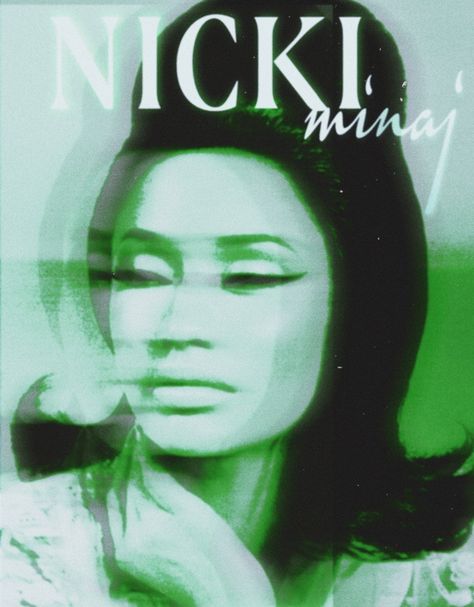 Nicki Minaj Green, Bloxburg Poster Codes, Nicki Minaj Poster, 2pac Poster, 2000s Posters, Y2k Posters, Hip Hop Poster, Music Poster Ideas, Vintage Music Posters