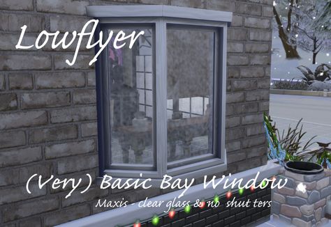 Mod The Sims - (Very) Basic Bay Window Sims 4 Bay Window, Sims 4 Cc Build, Sims 4 Downloads, Sims 4 Build, Sims 4 Houses, Cozy Place, Electronic Art, Sims 4 Cc, Room Ideas Bedroom