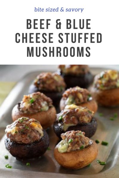 Beef and Blue Cheese Stuffed Mushrooms | Kansas Farm Food Connection | Eating Healthy From Farm To Table Appetizers Fancy, Blue Cheese Stuffed Mushrooms, Beef Appetizers, Cheese Stuffed Mushrooms, Fancy Appetizers, Fall Appetizers, Marinated Mushrooms, Appetizer Ideas, Tailgating Recipes