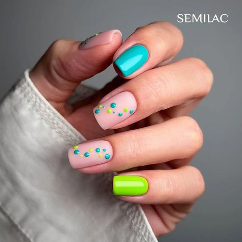 Nail Ideas For Summer 2023, Acrylic Nail Designs For Spring, Summer Manicures, Nail Designs For Spring, Aqua Nails, Cute Summer Nail Designs, Summer Nail Designs, Nails Fun, Cute Gel Nails