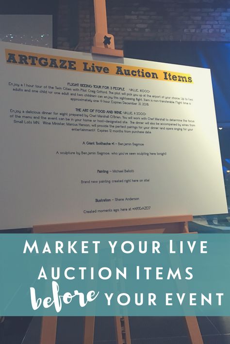 Hosting a fundraising auction? Market your live auction items before your event with these tips | Sarah Knox: Fun female auctioneer for fundraising, benefit and charity events Auction Centerpieces To Sell, Auction Centerpieces, Wild Game Dinner, Silent Auction Fundraiser, Live Auction Items, Nonprofit Startup, Charity Work Ideas, Voodoo Magic, Charity Gala