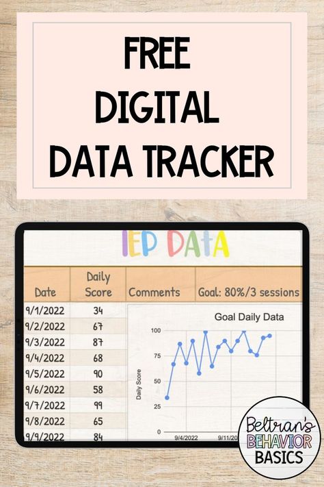 I'm excited to introduce you to a free digital data tracker that can change the way you monitor the progress of Individualized Education Program (IEP) goals and objectives. We all know the importance of data collection in the field of special education, and with the help of Google Sheets™, you can now do it efficiently and cost-effectively. In this blog post, I'll guide you through the process of utilizing this free digital data tracker. Progress Monitoring Special Education, Iep Organization, Special Education Organization, Resource Room Teacher, Intervention Classroom, High School Activities, Iep Goals, Teaching Special Education, Digital Data