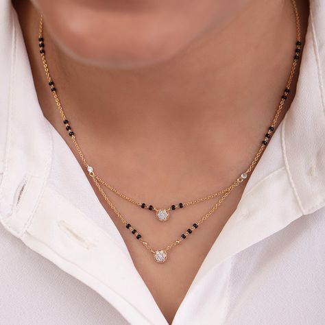 Layered Mangalsutra, Modern Mangalsutra Designs, Diamond Mangalsutra Designs, Mangalsutra Chain, Mangalsutra Design, Black Beads Mangalsutra, Diamond Mangalsutra, Black Beads Mangalsutra Design, Gold Mangalsutra Designs