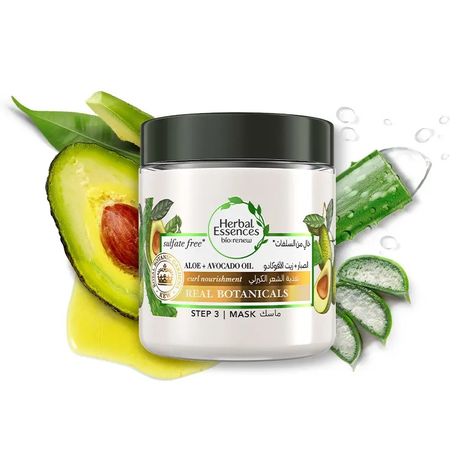 Potent Aloe & Avocado Oil Hair Mask | Herbal Essences Arabia Avocado Oil Hair, Oil Hair Mask, Hair Care Brands, Plant Science, Herbal Essences, Oil Hair, Aloe Leaf, Water Flowers, Aloe Vera Gel