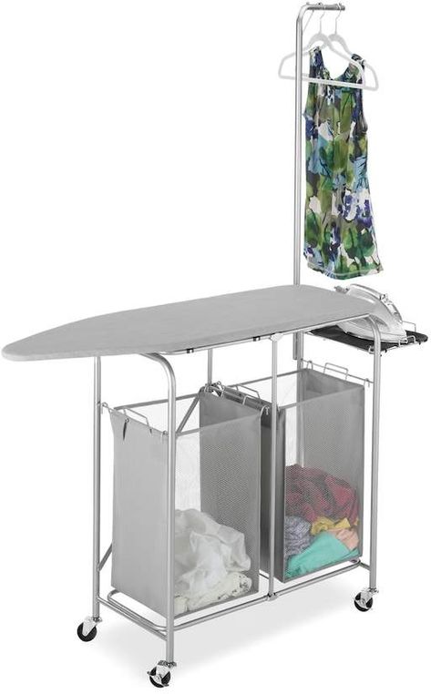 Perfect for Tiny House Laundry Day! Whitmor Collapsible Ironing Center Tiny House Laundry, Organiser Son Dressing, Tiny House Appliances, Ironing Station, House Laundry Room, Small Laundry Room Organization, Laundry Decor, Dekorasi Kamar Tidur, Small Laundry Rooms