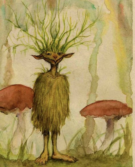 Male Mythical Creatures, Bog Drawings, Goblin Core Drawing, Forest Creatures Drawing, Goblin Core Drawing Ideas, Magical Forest Drawing, Fairy Painting Ideas, Forest Creature Concept Art, Small Forest Creature