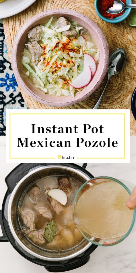 Instant Pot Pozole, How To Make Pozole, Hominy Stew, Pozole Recipe, Mexican Soup Recipes, Mexican Pork, Pork Soup, Boneless Pork Shoulder, Mexican Soup