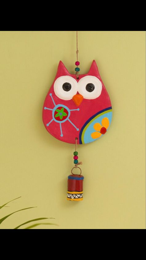 Hand Crafts Ideas Creative For Sale, New Year Diy Crafts, Diy Wall Hanging Yarn, Owl Wall Hanging, Diy Crafts Love, Diy Wall Art Decor, Clay Wall Art, Art And Craft Videos, Paper Craft Diy Projects