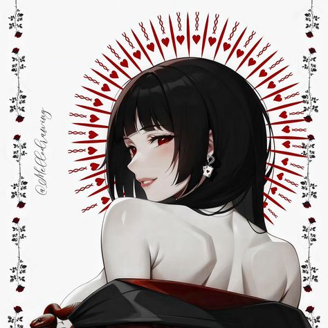 Yumeko Jabami Card (Tarot series of cards from kakegurui from - @mellodrawing ) #yumekojabami #yumekojabamiedit #kakegurui #kakeguruiedit #kakeguruiedits #kakeguruixx #artworks  #fanart #artwork #kakeguruianime #fanart #artwork #art #illustration #marysaotome Kakegurui Midari Fanart, Yumeko Fanart, Yumeko Jabami Fanart, Kakegurui Fanart, Kakegurui Yumeko, Jabami Yumeko, Yumeko Jabami, Ada Wong, Pfp Icons