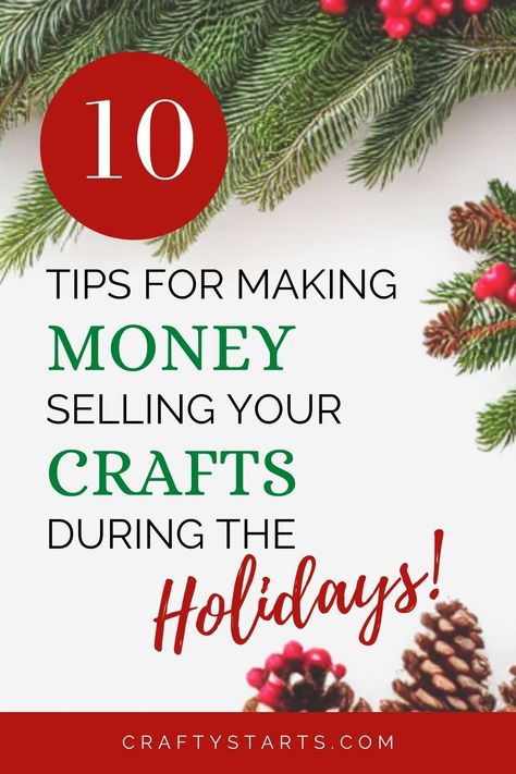 The holiday season is a great time to sell your crafts, but you need to start planning now if you want to make the most money. Check out these ten tips on how you can make more money selling your handmade goods by planning, preparing your creative products, and designing and promoting your marketing materials. You'll also learn how to get organized and find new customers. See what you need to do today to get ready for the holiday season so you can make more money! To Do Today, Creative Products, Marketing Budget, Local Crafts, Get Organized, Craft Business, Buy Handmade, Holiday Sales, More Money