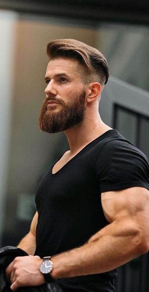 Trendiest Medium Beard Styles 2023: A Guide to Rocking the Perfect Facial Hair Look Black Men Beard Styles, Blonde Beard, Long Beard Styles, Mens Hairstyles Fade, Man With A Beard, Stil Masculin, Mens Hairstyles With Beard, Beard Wax, Mustache Styles