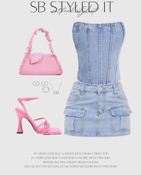 Cute Dressy Outfits Black Women, Cruise Outfits Dinner, Jean Tube Top Outfit, Club Outfits Baddie, Plt Outfit Ideas, Outfit Ideas Baddie, Duke Dennis, Summer Birthday Outfits, Mode Hipster