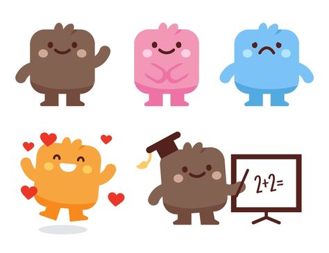 Cute character Mascot by Manu on Dribbble Character Mascot Design, Mascot Character Design, Cute Mascot, Character Mascot, Rainbow Store, Cute Character, Game Character Design, Mascot Design, Design Web