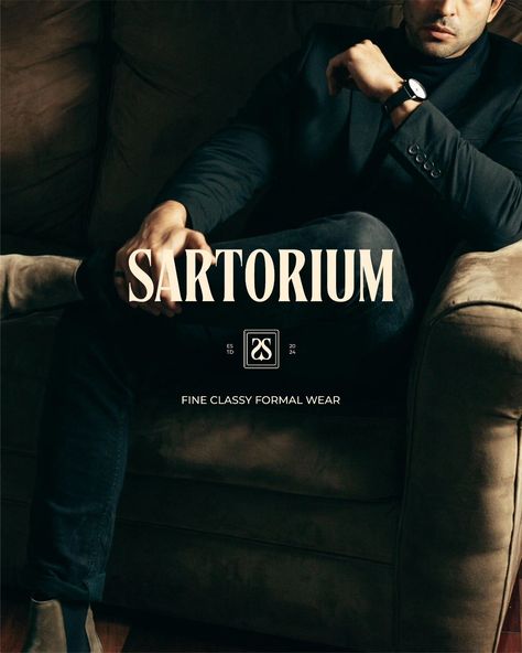 Sartorium🤎 Men's fine classy fashion brand by @briefclub ✨️ At first I was going for a modern and simple minimal design approach for this clothing brand but after going through Pinterest I just came across a picture of old money men outfit style👀 That's when the classy and fine design style idea came up in my mind and there it is a Fine & Classy branding for Sartorium formal wear for men🤎 I don't even know if I could even reach the best four but would like to know about your thoughts on ... Mens Clothing Logo Design, Gentleman Logo, Classic Logo Design Luxury, Old Money Branding, Old Money Design, Gentleman Logo Design, Old Money Brands Men, Private Club Branding, Luxe Branding