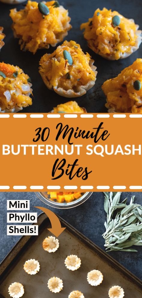 Butternut Squash Bites are healthy appetizer for the holidays or just about any time of year! Easy, nutritious, and delicious! #butternutsquash #wintersquash #healthyappetizer #easyappetizer #christmas #thanksgiving Thanksgiving Butternut Squash, Butternut Squash Appetizer, Squash Bites, Squash Appetizers, Healthy Butternut Squash, Frozen Butternut Squash, Thanksgiving Appetizer Recipes, Healthy Appetizer, Low Carb Appetizers