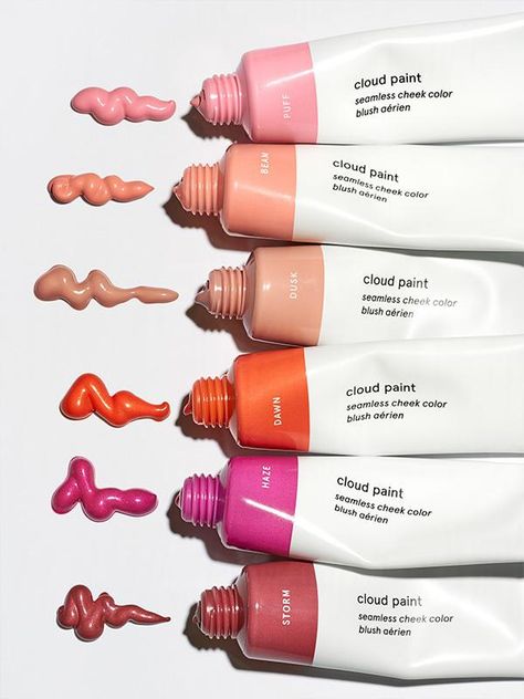 Gel-Cream Blush Duo: Cloud Paint Duo | Glossier Cloud Paint, Glossier Cloud Paint, Alat Makeup, Blush On Cheeks, Glossy Makeup, Cloud Painting, Lip Glosses, Cream Blush, Trik Fotografi