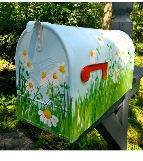 Receiving mails are interesting, especially happy mails. With the holiday season coming, there are chances to receive happy and junk mail. Diy mailbox ideas are sure to make receiving mails also happy. You need not buy a mail box, instead use your ideas to transform some unused material lying in your home and improve the appeal of your mail box. Diy Mailbox Ideas, Painted Mailbox, Cool Mailboxes, Mailbox Makeover, Mailbox Landscaping, Painted Mailboxes, Diy Mailbox, Unique Mailboxes, Mailbox Ideas