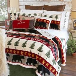 Winter Bedding Bedding & Blankets, Winter Bedding Cozy Set, Rustic Glam Christmas Bedding, Cabin Bedding Sets, Plush Comforter, Lodge Bedding, Pine Beds, Fall Bedding, Christmas Bedding