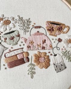 Flowers Embroidery Pattern, Books And Flowers, Coffee Books, Digital Embroidery Patterns, Flowers Digital, Flowers Embroidery, Hand Embroidery Projects, Cute Embroidery, 자수 디자인