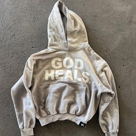 Full Sleeves God Heals Hoodie — My 3D Hoodie Mens Hoodie Outfit Streetwear, Printed Hoodies, God Heals, Tops Men, Y2k Tops, Loose Hoodie, Outfit Vintage, Custom Nike, Women Sweatshirt