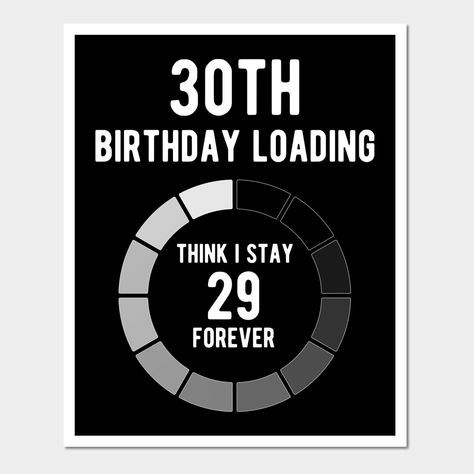 Birthday Loading Video, 30th Birthday Funny Quotes, 29 Years Old Birthday, 30 Year Old Birthday Ideas, Birthday Loading, Rose Birthday, 30th Birthday Funny, Rosé Birthday, 30th Birthday Gift