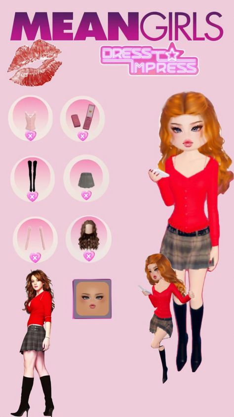 Candy Heron Outfits, Cady Mean Girls Outfit, Mean Girls Outfits Dress To Impress, Mean Girls Dti, Mean Girls Dress To Impress, Mean Girl Dress To Impress, Cady Heron Outfits, Cady Mean Girl, Joker Dress