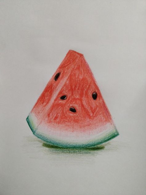 Colour Pencil drawing Colour Pencil Drawing, Colour Pencil, Color Pencil Drawing, Pencil Drawing, Pencil Drawings, Colored Pencils, Watermelon, Pencil, Drawings