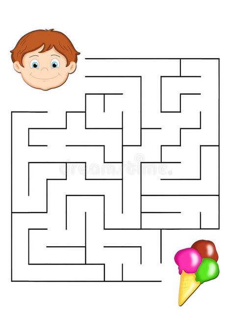 Mazes For Kids Printable, Cardboard Crafts Kids, Free Printable Puzzles, Maze Worksheet, Mazes For Kids, Game For Children, Kindergarten Printables, Maze Game, Arabic Alphabet For Kids