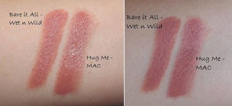 MAC Hug Me Dupes 2 Hug Me Mac Lipstick, Mac Hug Me, Mac Velvet Teddy, Maybelline Lipstick, Hard Candy Makeup, Lipstick For Fair Skin, Lip Balm Collection, Lip Swatches, High End Makeup